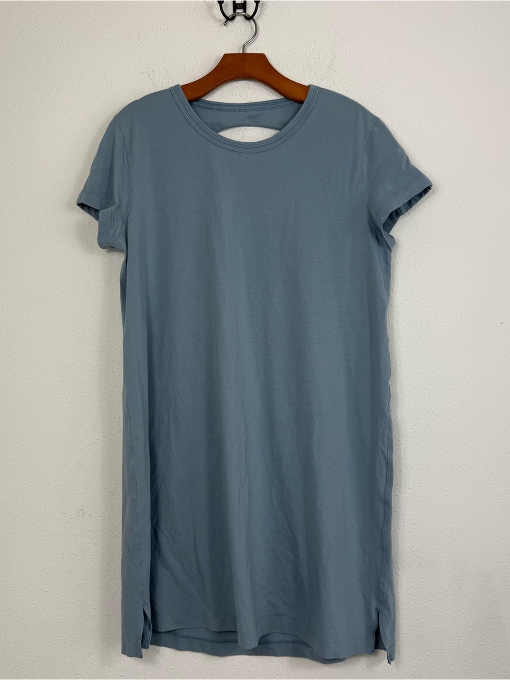 Lululemon Day Tripper Mini Relaxed Dress in Chambray Open Keyhole Back Sz 8